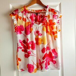 Cynthia Steffe Ruffle Trim Sleeveless Top